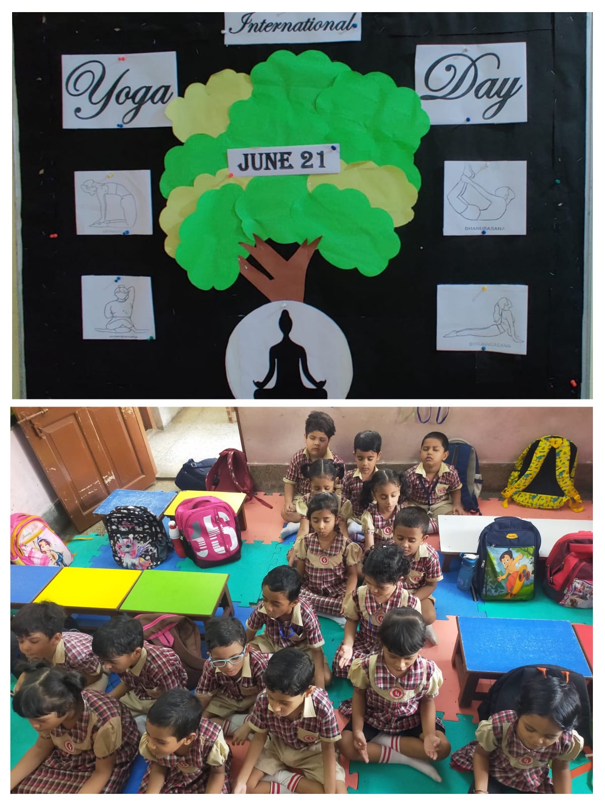 Pre-Primary students celebrated International Yoga Day